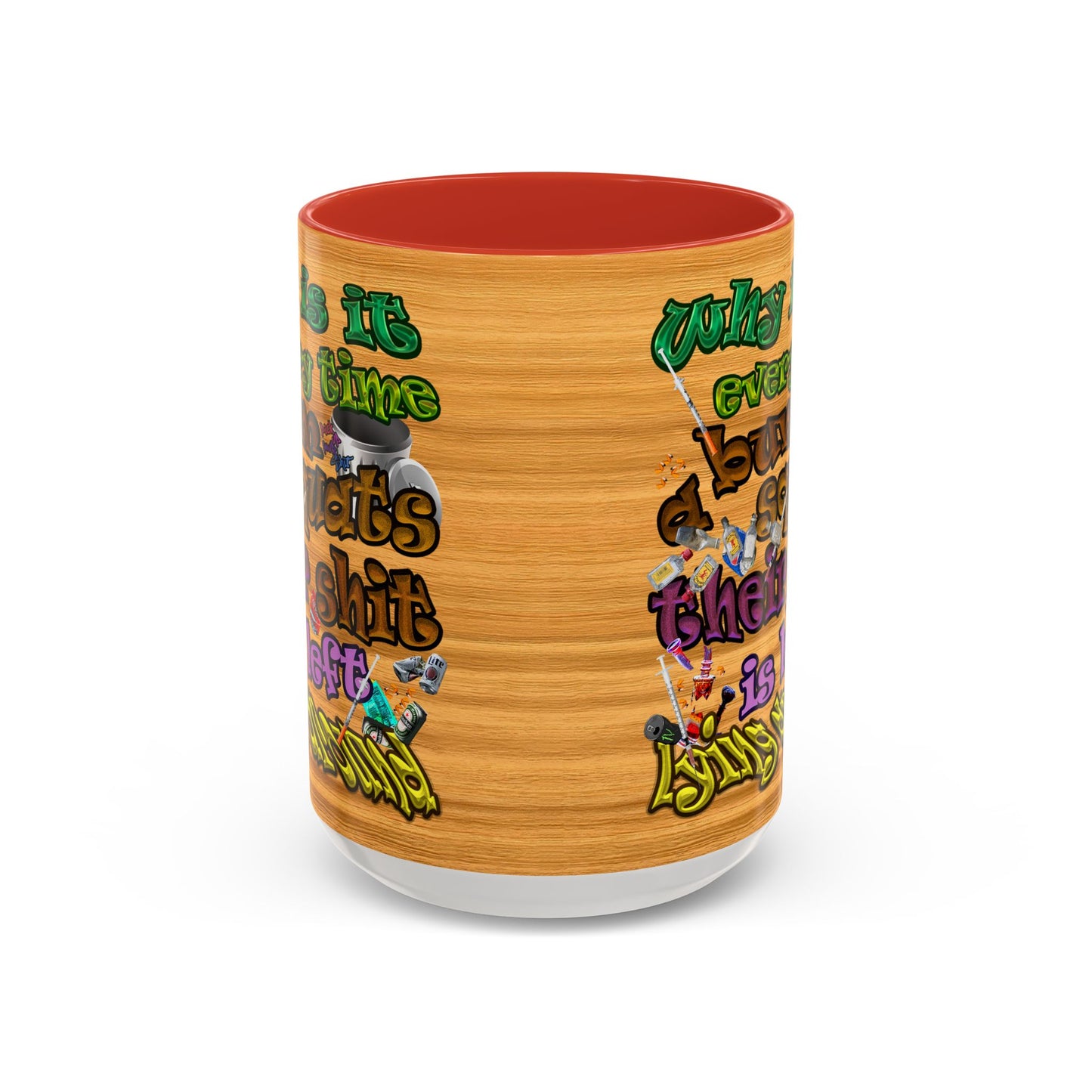 the bum's shit - Accent Mug (butterscotch wood finish)