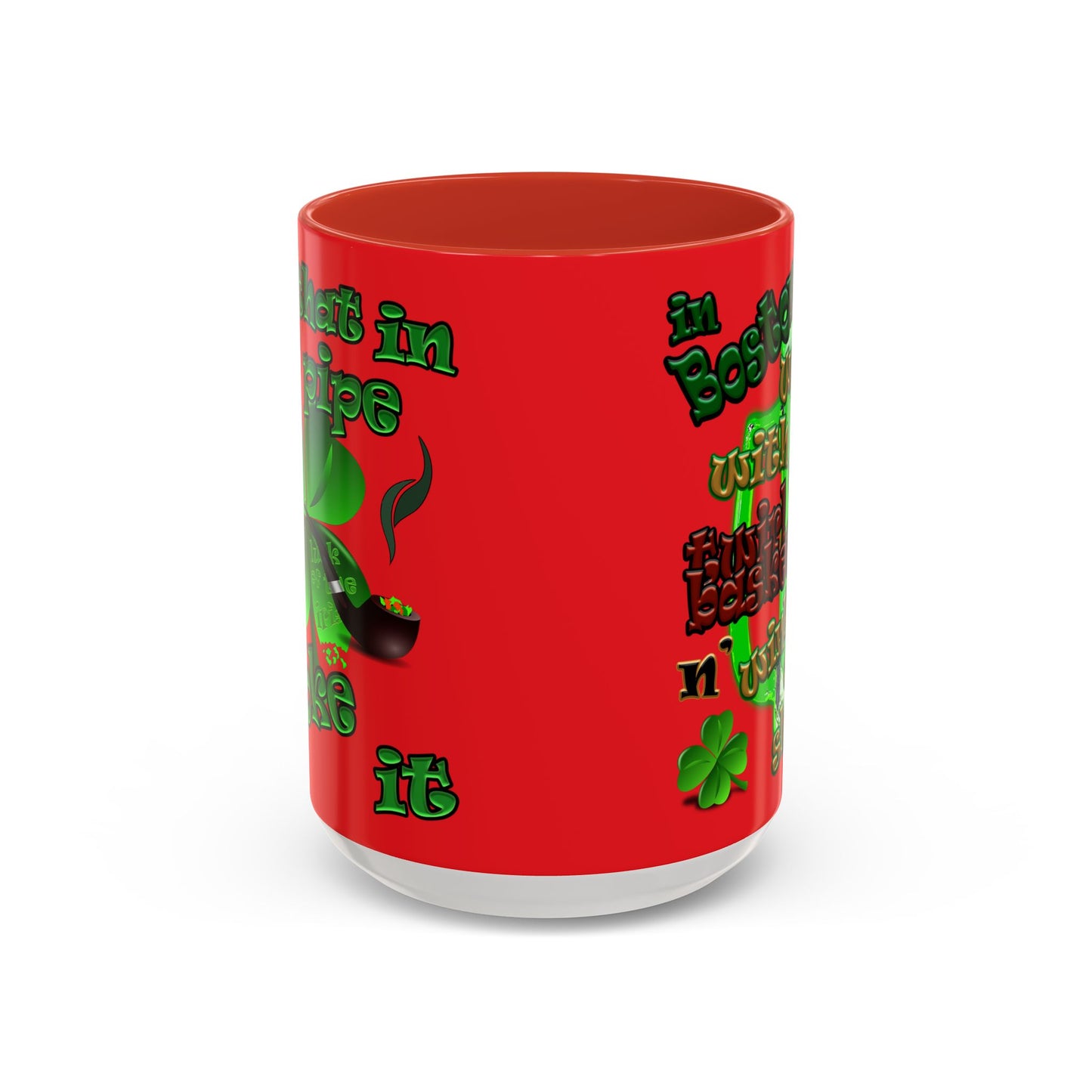 celtics logo - Accent Mug (red)