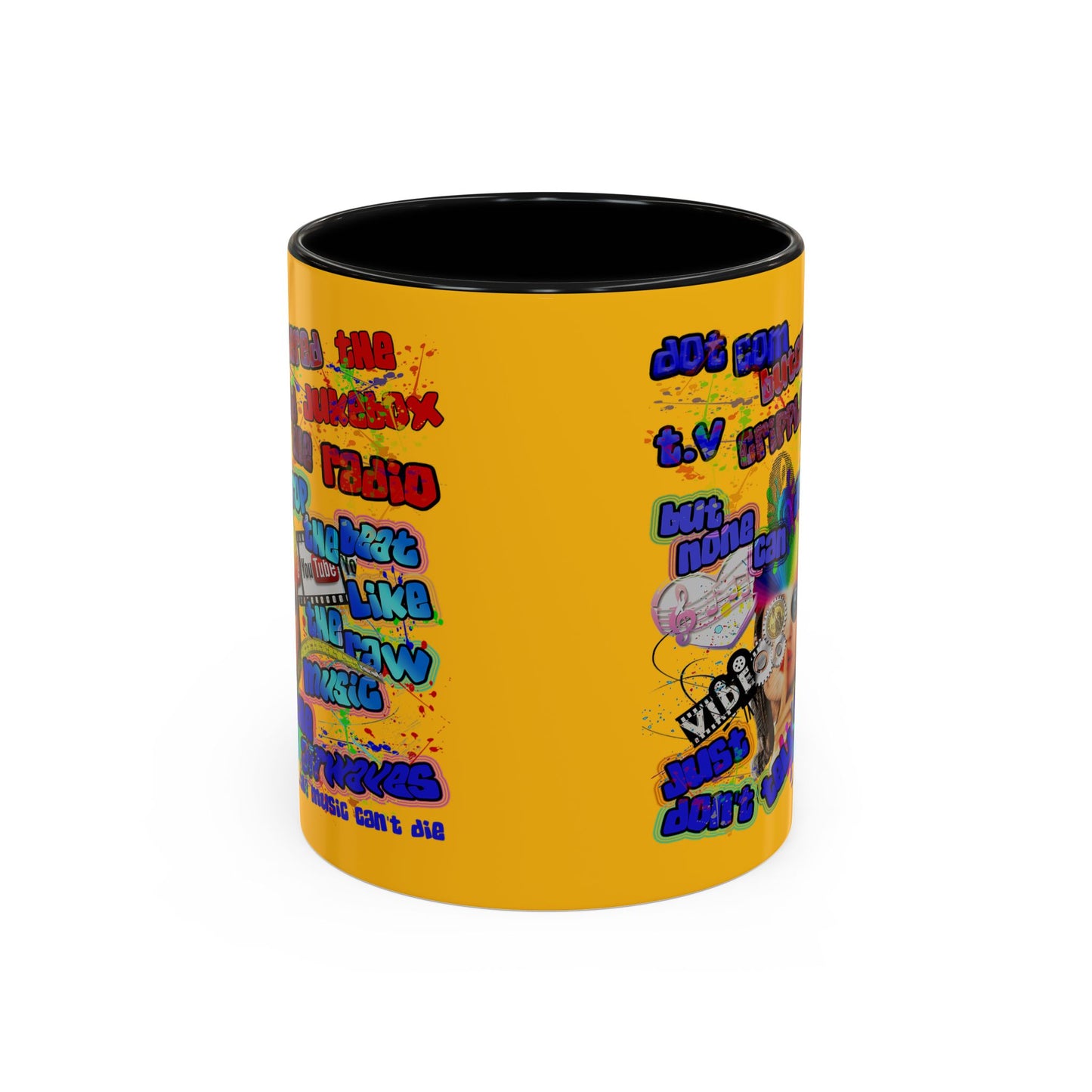 drop the beat - Accent Mug (yellow)