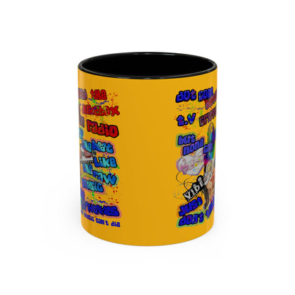drop the beat - Accent Mug (yellow)