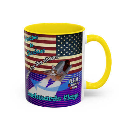 shoot for the stars - Accent Mug (purple wave)