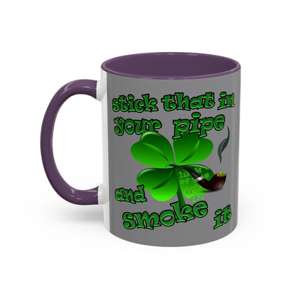 celtics logo - Accent Mug (grey)