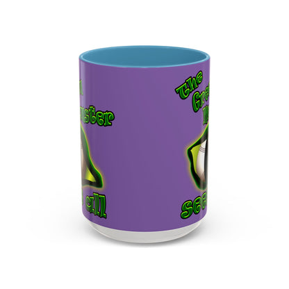 green monster - Accent Mug (light purple)