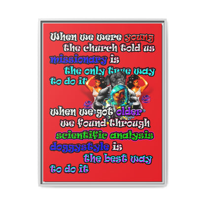 doggystyle - framed canvas art (red)