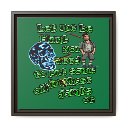 og - framed canvas art (dark green)