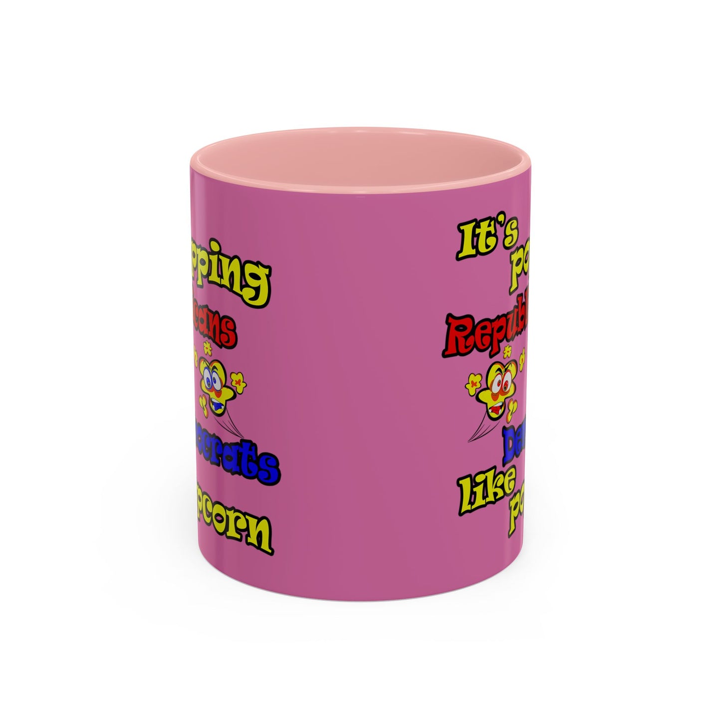 popping like popcorn - Accent Mug (light pink)