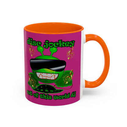 disc jockey - Accent Mug (pink)