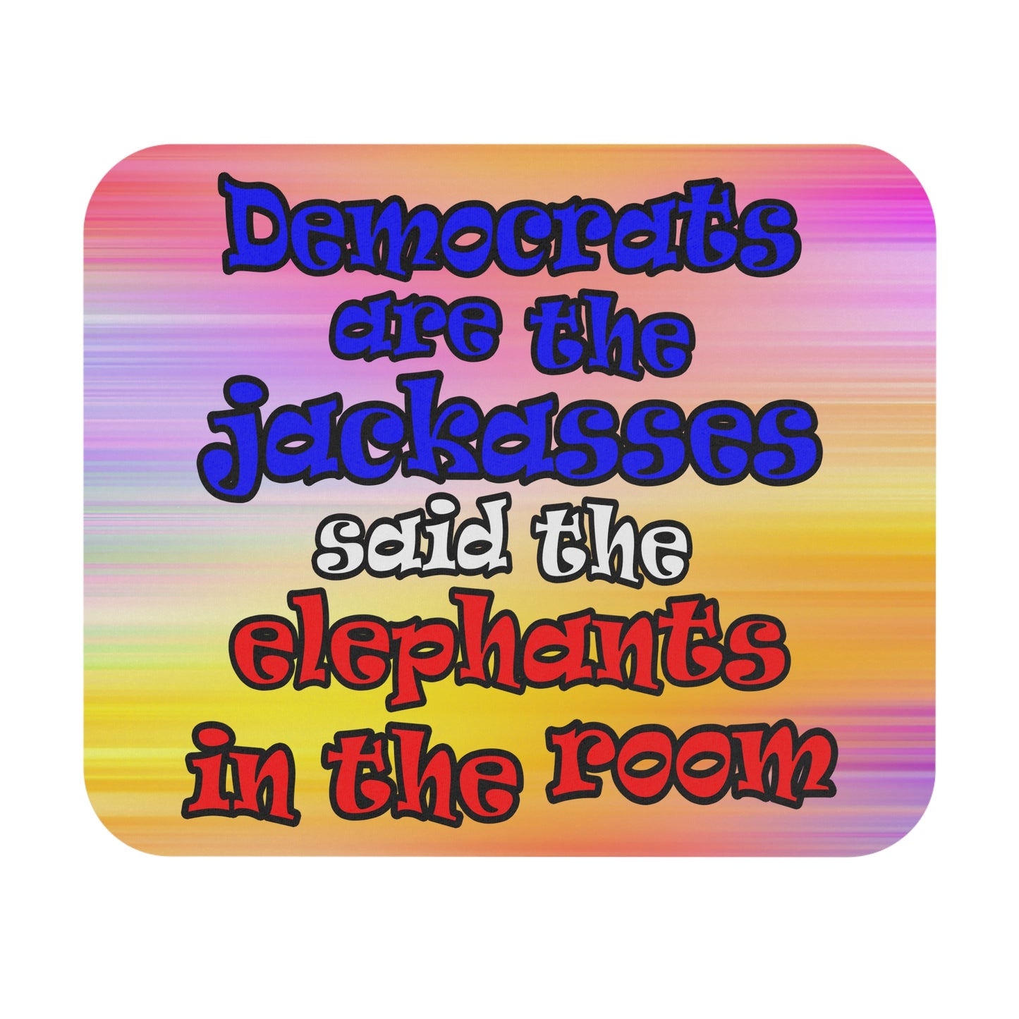 donkeys and elephants - Mouse Pad (Rectangle) (color blur)