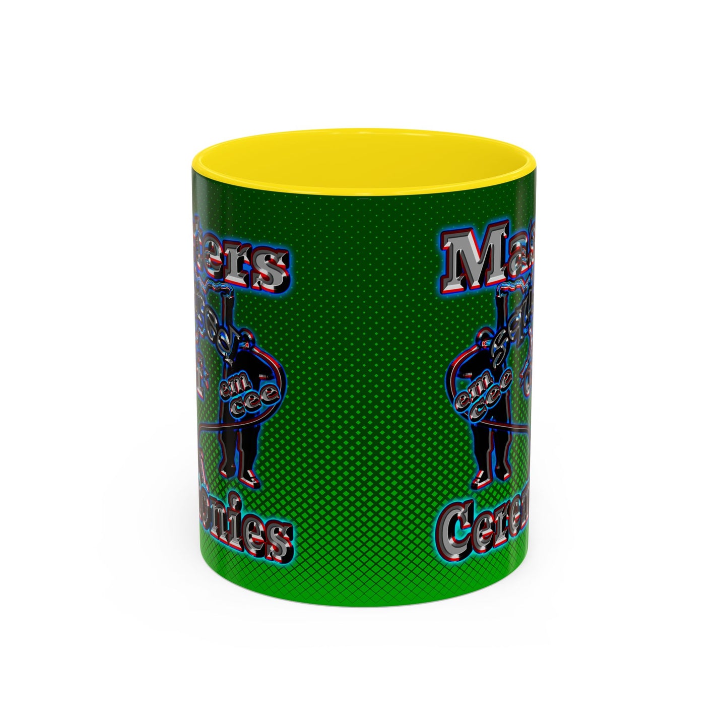 em cee squared - Accent Mug (logo green)