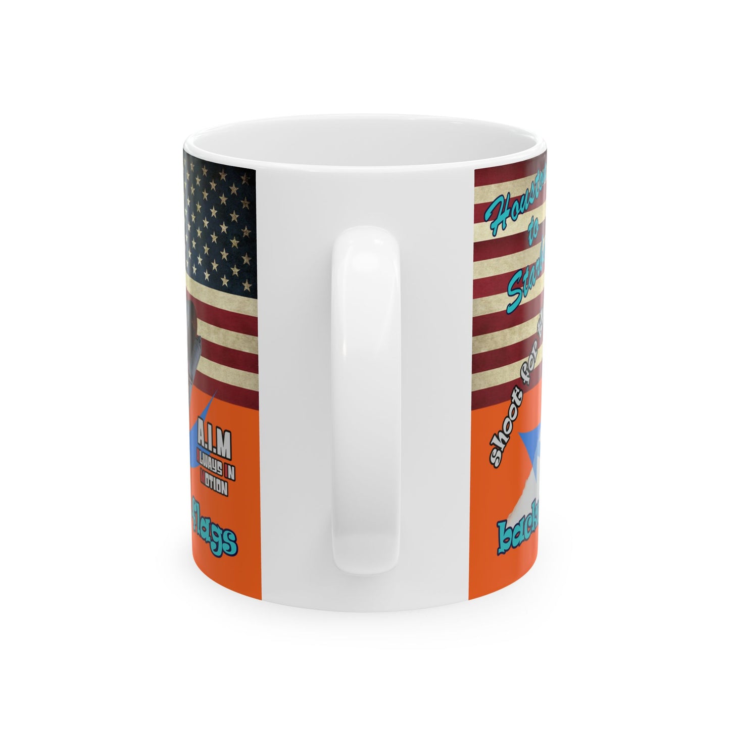 shoot for the stars - White Mug (orange)