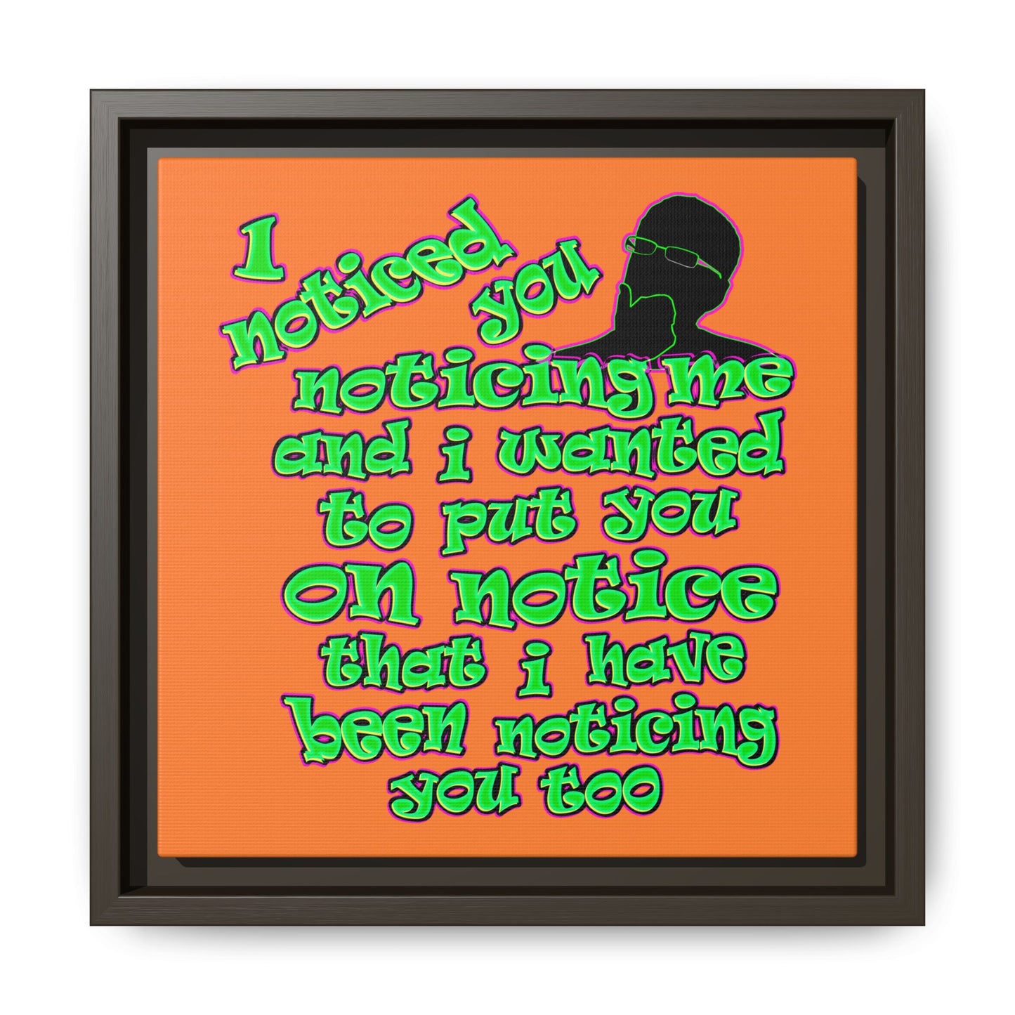 noticed you noticing - framed canvas art (crusta)