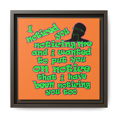 noticed you noticing - framed canvas art (crusta)