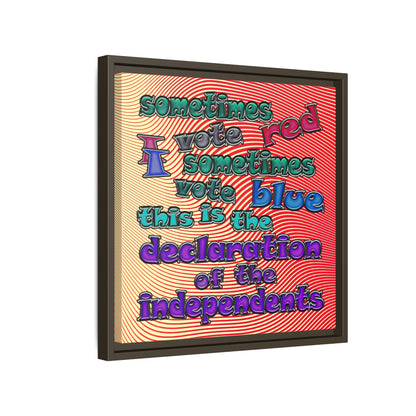declaration of the independents - framed canvas art (yellow-orange wave)