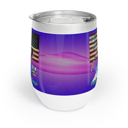 shoot for the stars - Chill Wine Tumbler (purple-pink wave)