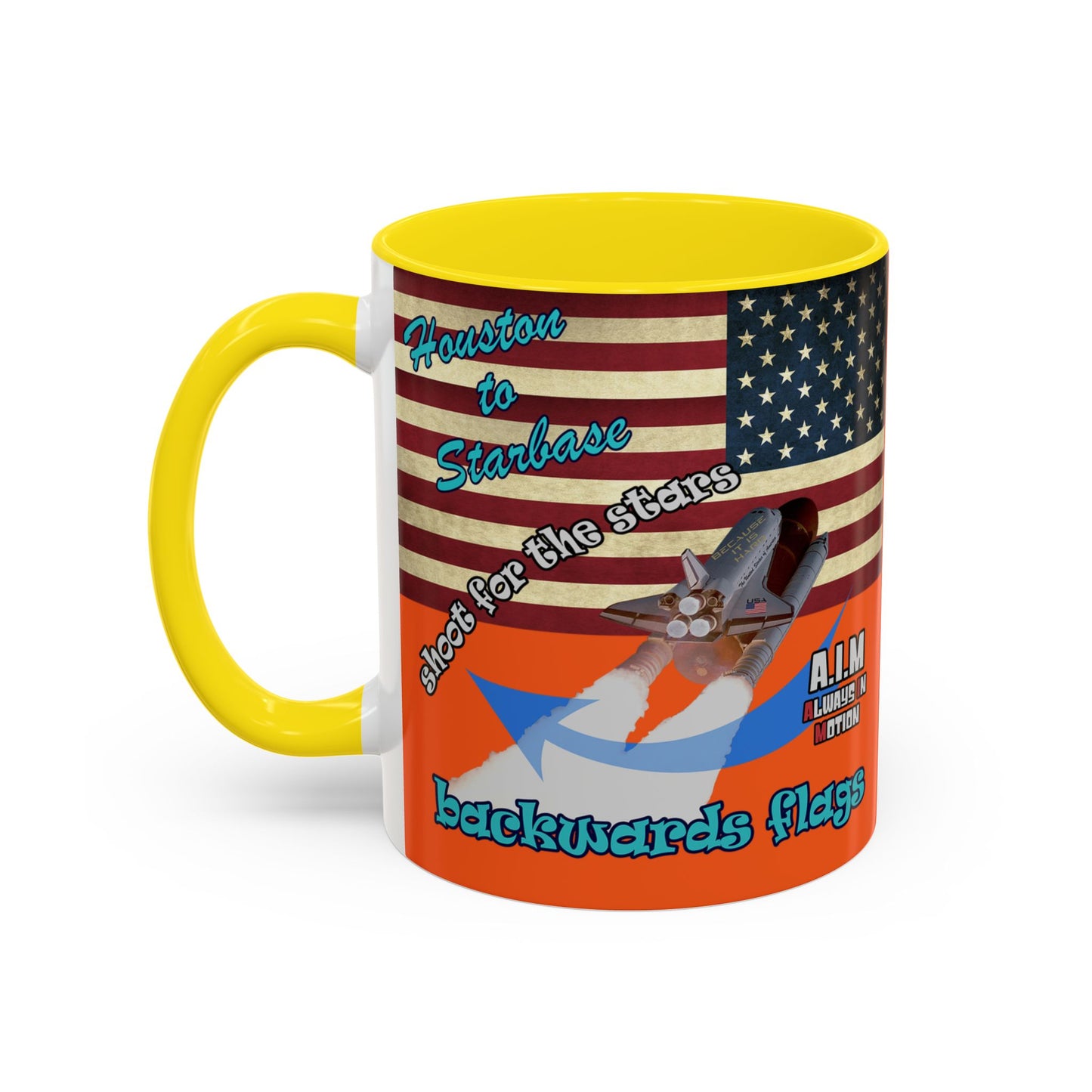 shoot for the stars - Accent Mug (orange)