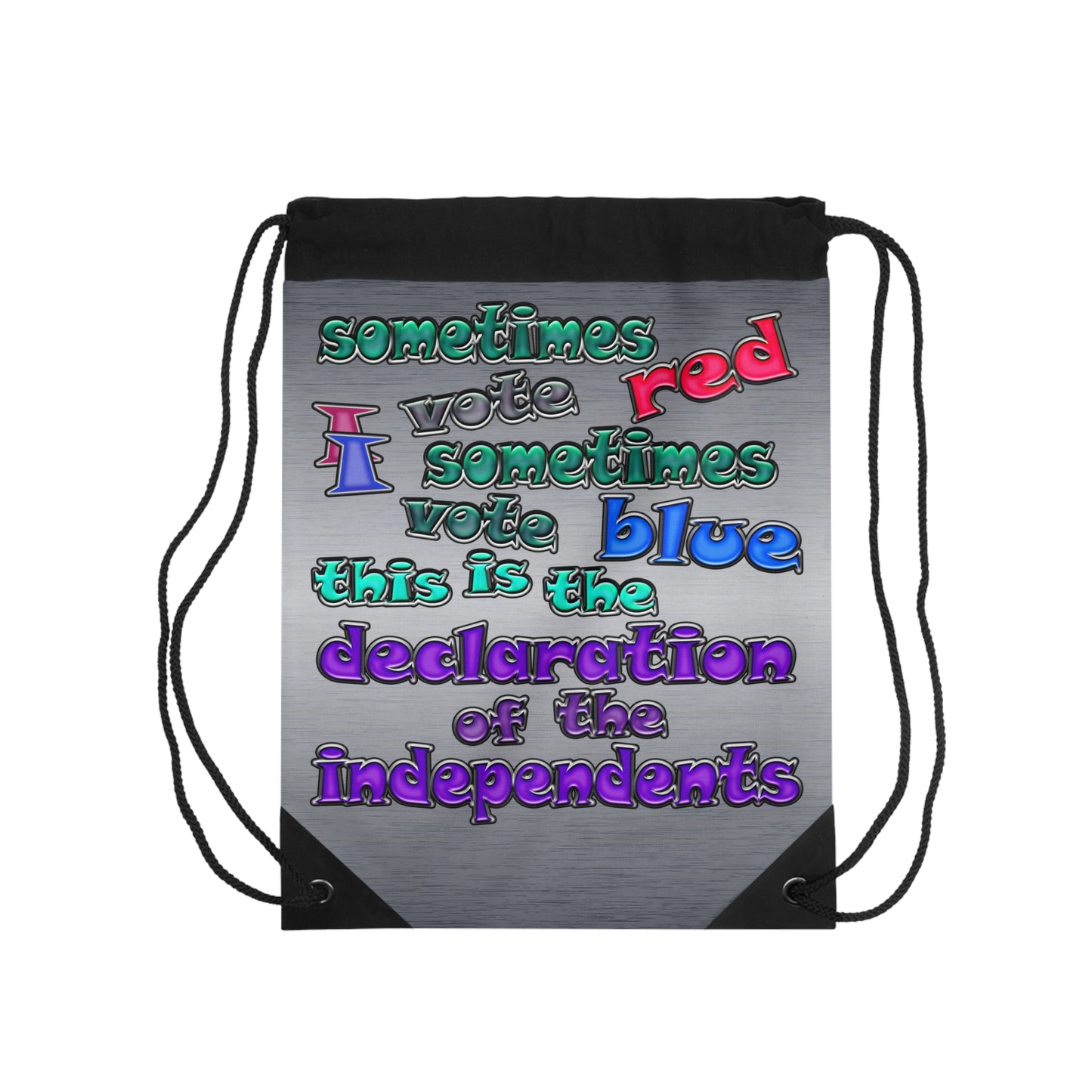 declaration of the independents - Drawstring Bag (brushed nickel)