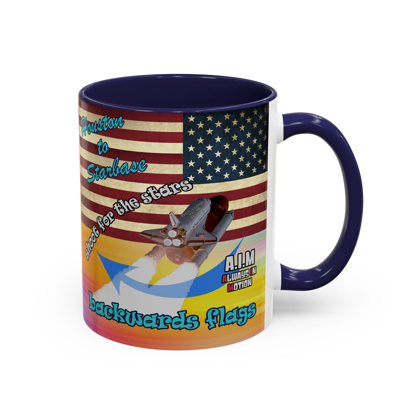 shoot for the stars - Accent Mug (color blur)