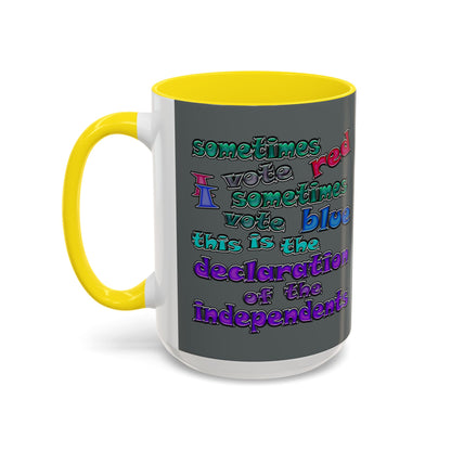 declaration of the independents - Accent Mug (dark grey)