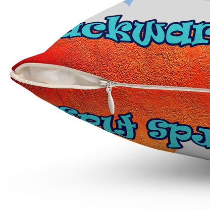 shoot for the stars - Spun Polyester Square Pillow - (burnt orange)