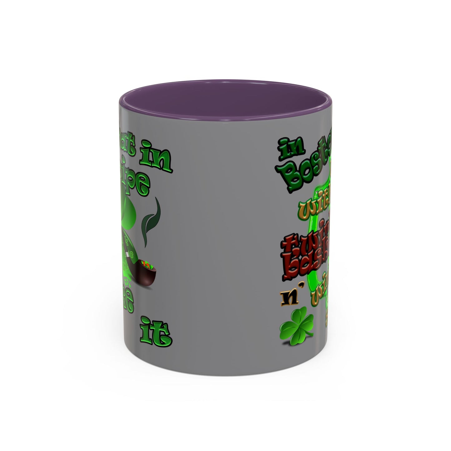 celtics logo - Accent Mug (grey)