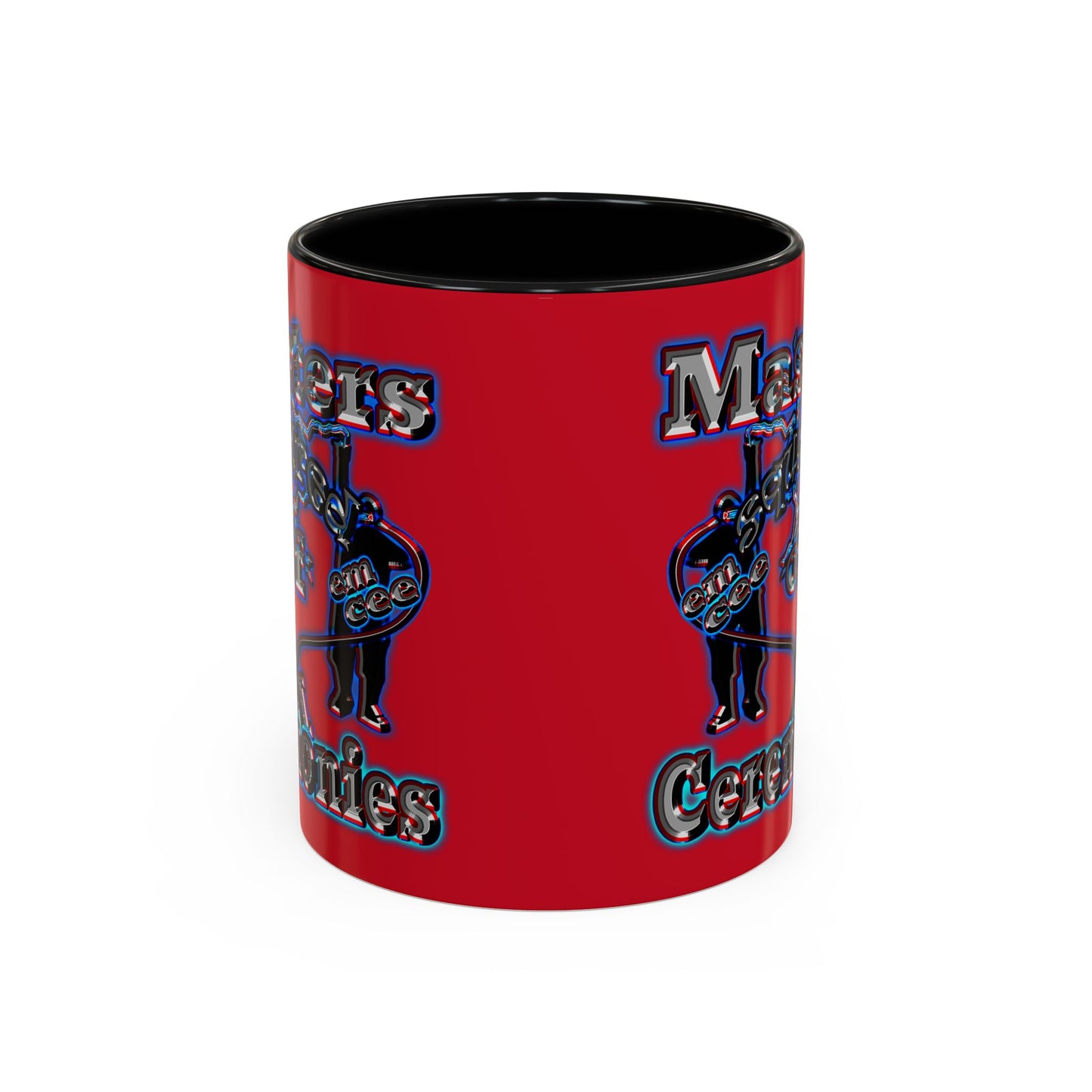 em cee squared - Accent Mug (dark red)