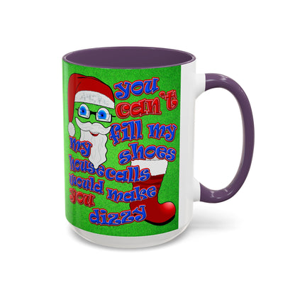 santa's shoes - Accent Mug (green turf)