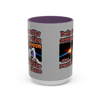 defy conquer reach - Accent Mug (light grey)