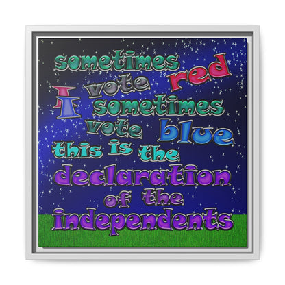 declaration of the independents - framed canvas art ('snoops' background)
