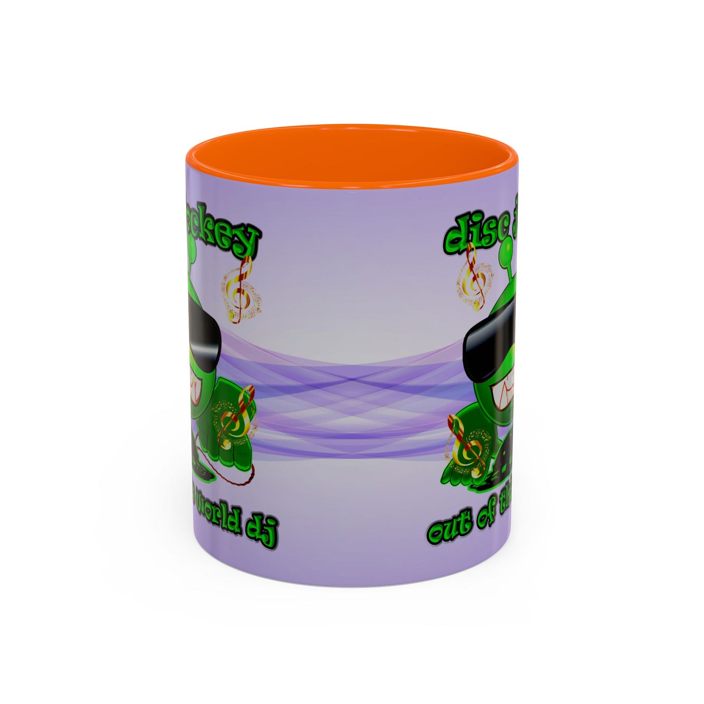 disc jockey - Accent Mug (light blue-pink wave)