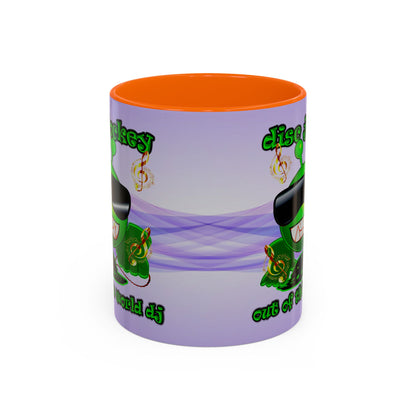 disc jockey - Accent Mug (light blue-pink wave)