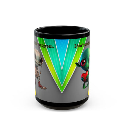 I don't care that your grey - Black Mug (rainbow split)