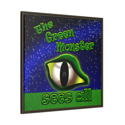 green monster - framed canvas art ('snoops' background)