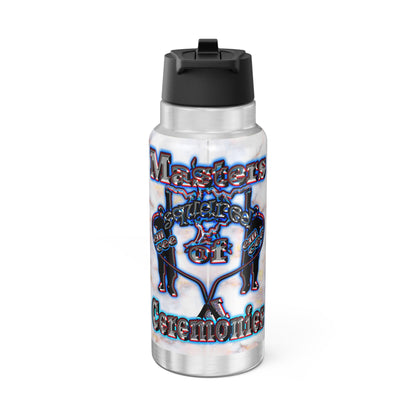 em cee squared - Gator Tumbler, 32oz (white marble)