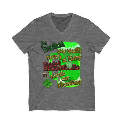 celtics logo - Unisex Jersey Short Sleeve V-Neck Tee
