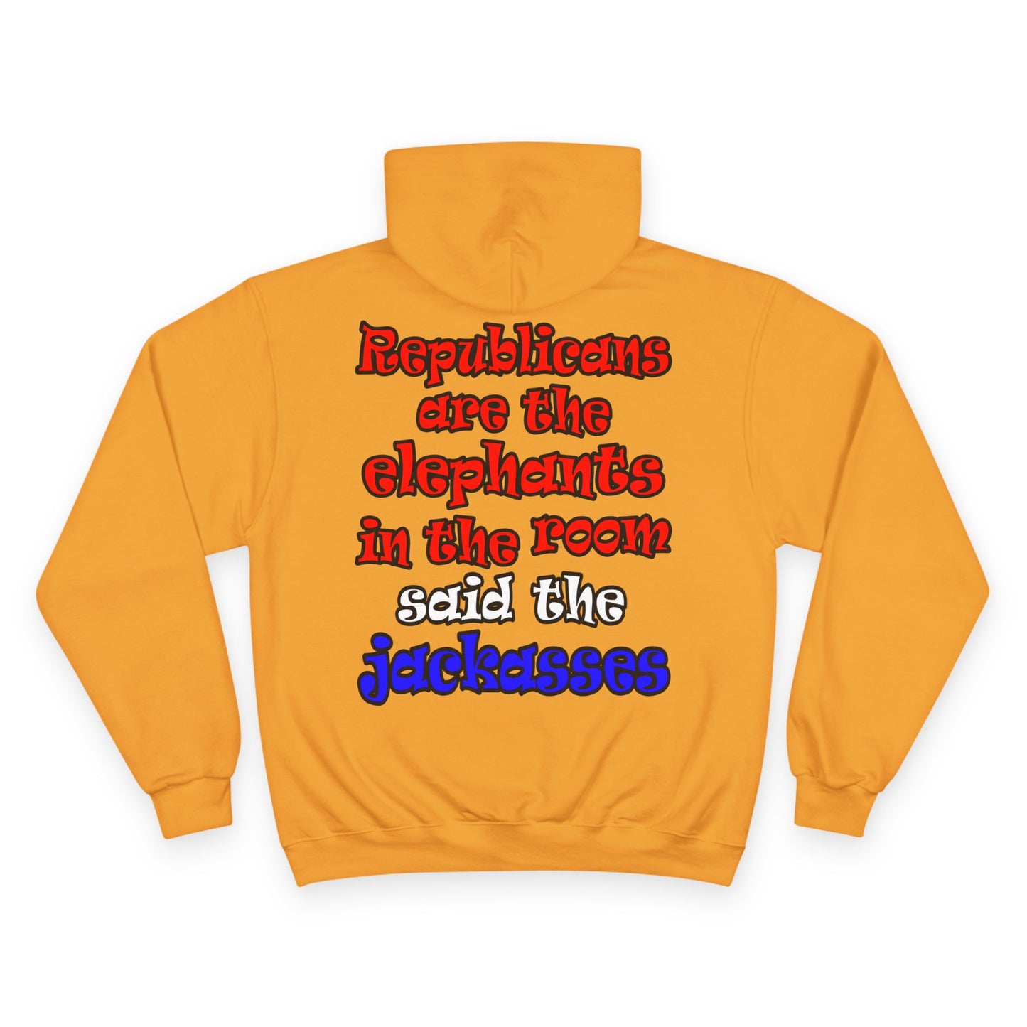 donkeys and elephants - Champion Hoodie
