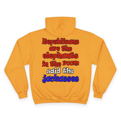 donkeys and elephants - Champion Hoodie