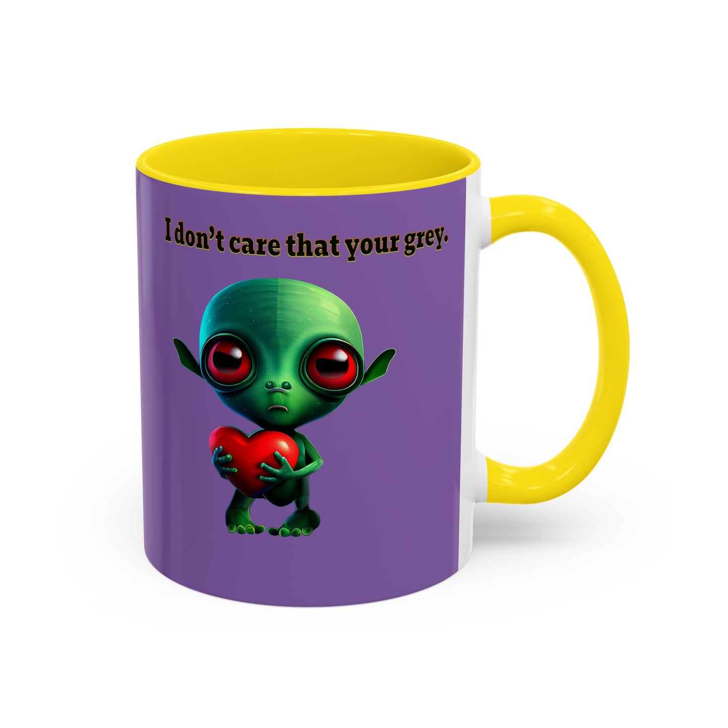 I don't care that your grey - Accent Mug (light purple)