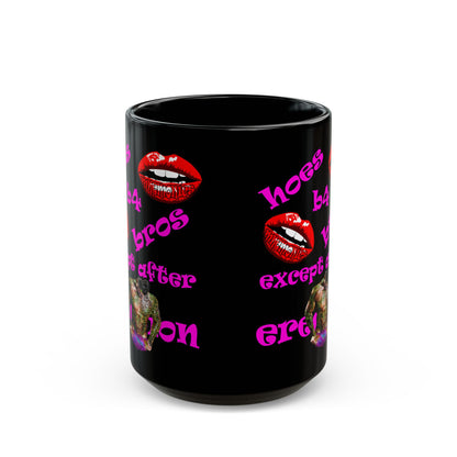 hoes b4 bros - Black Mug (black)