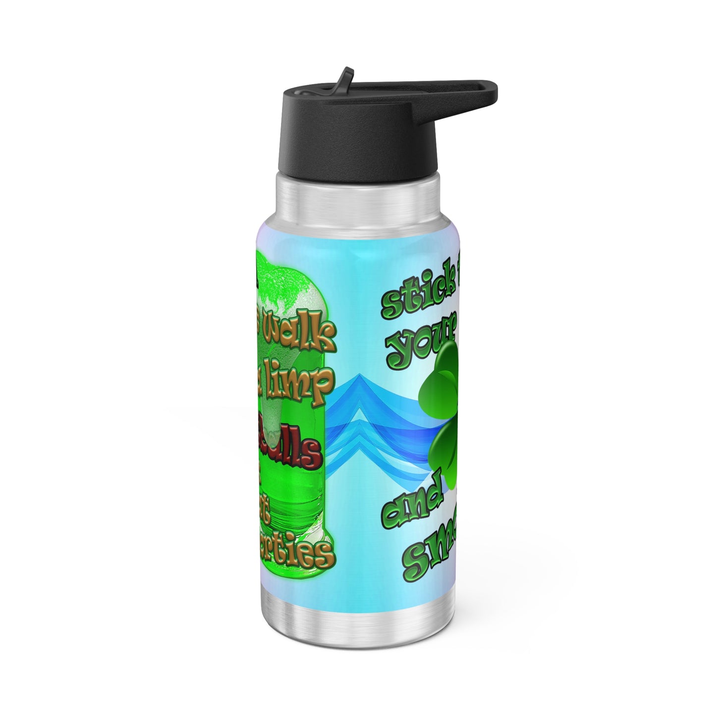 celtics logo - Gator Tumbler, 32oz  (light blue-pink wave)