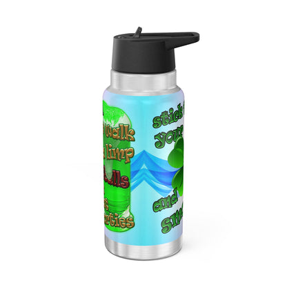 celtics logo - Gator Tumbler, 32oz  (light blue-pink wave)
