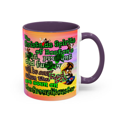 christmas spirits of boston - Accent Mug (color blur)