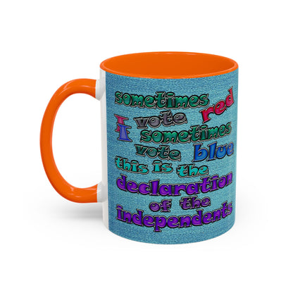 declaration of the independents - Accent Mug (faded blue)
