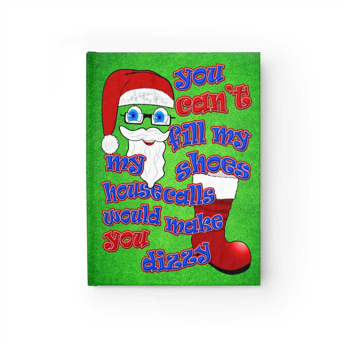santa's shoes - journal-blank (green turf)