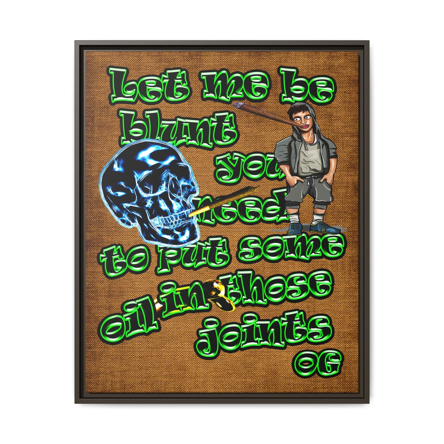 og - framed canvas art (brown papyrus)
