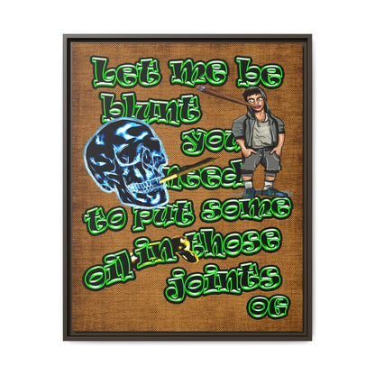 og - framed canvas art (brown papyrus)