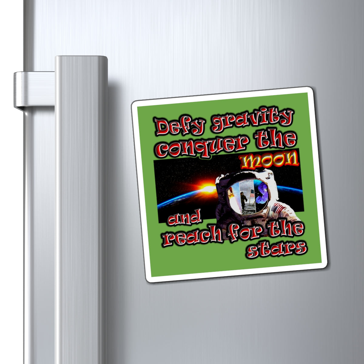 defy conquer reach - Magnets - (green)
