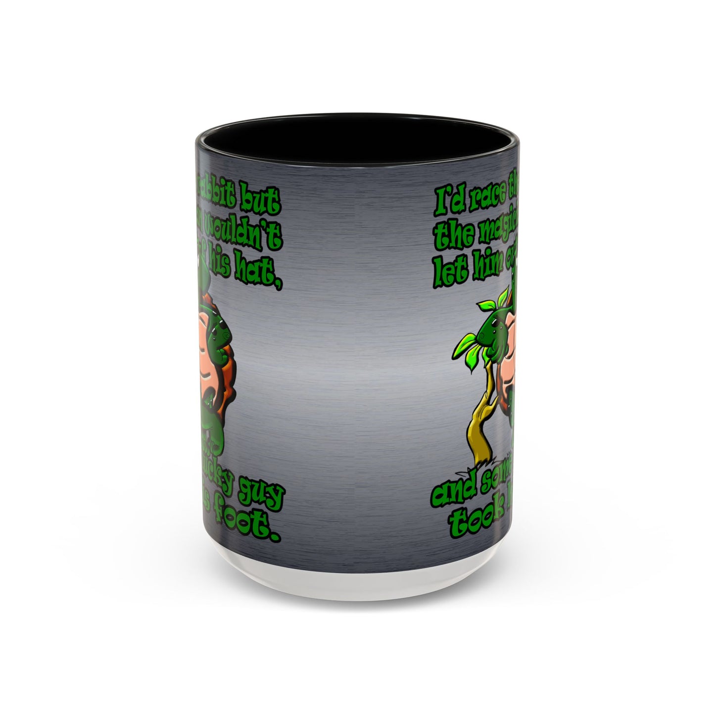 turtle race - Accent Mug (brushed nickel)