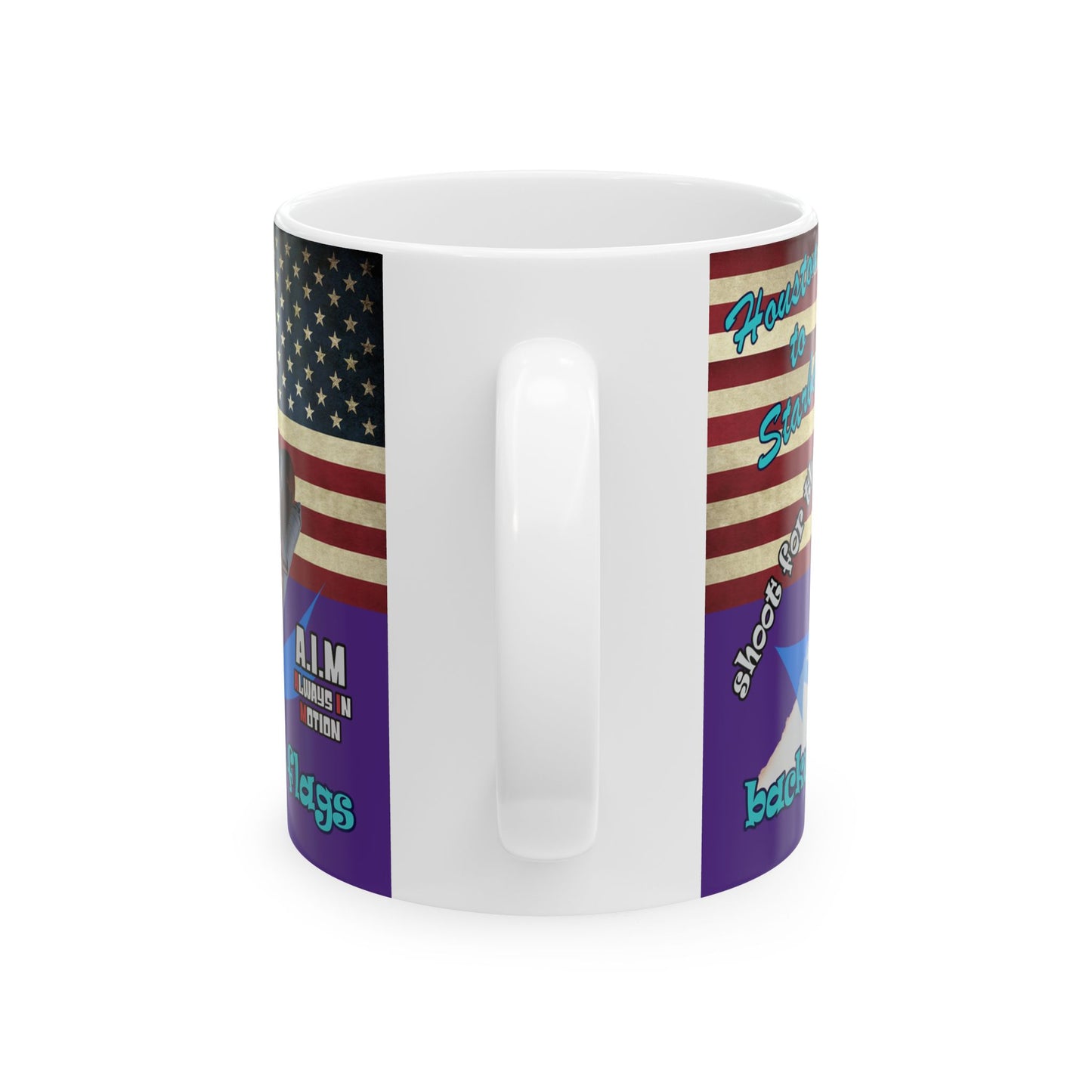 shoot for the stars - White Mug (purple)
