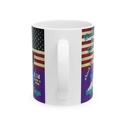 shoot for the stars - White Mug (purple)
