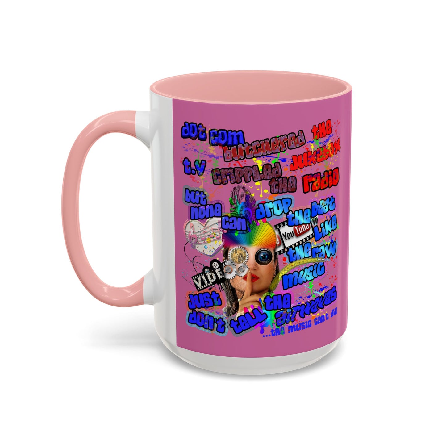 drop the beat - Accent Mug (light pink)